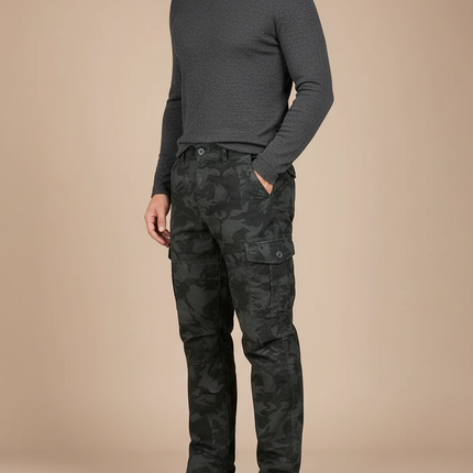 Pantalon Cargo Camouflage - Multicolore Toile