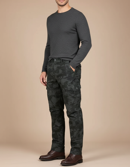 Pantalon Cargo Camouflage - Multicolore Toile