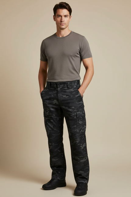 Pantalon Cargo Tactique Homme - Imprimé Toile