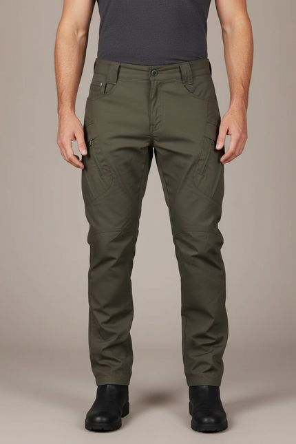 Pantalon Cargo Vert Militaire Tactique Multipoches Homme - Kaki Polyester