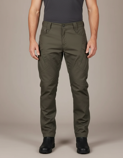 Pantalon Cargo Vert Militaire Tactique Multipoches Homme - Kaki Polyester