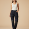 Pantalon Cargo Bleu Marine Militaire Renforcé Multipoches Femme - Toile