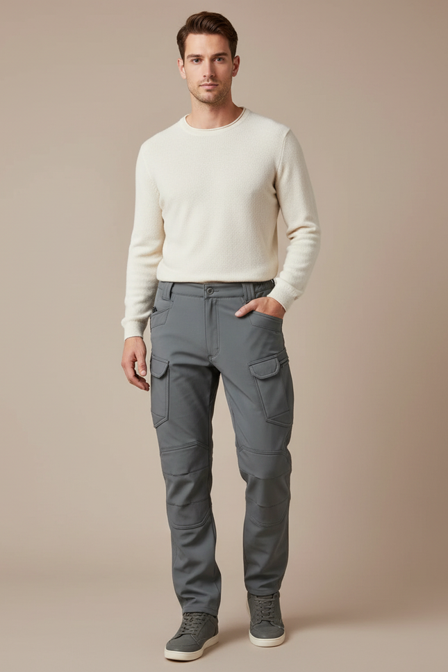 Pantalon Cargo Imperméable Homme - Gris Polyester