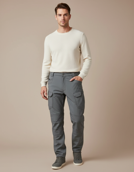 Pantalon Cargo Imperméable Homme - Gris Polyester