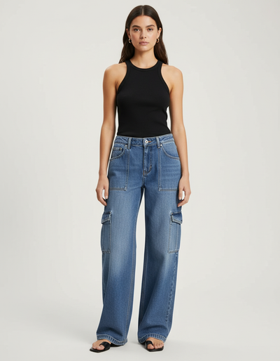 Pantalon Cargo Femme Jean