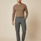 Pantalon Cargo Gris Élégant Multipoches Coupe Droite - Polyester