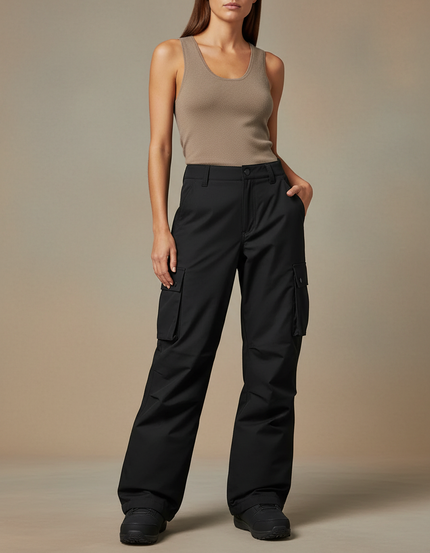 Pantalon Snow Cargo - Noir Polyester