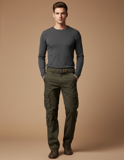 Pantalon Cargo Droit