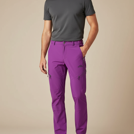Pantalon Cargo Violet Homme Randonnée Séchage Rapide - Polyester