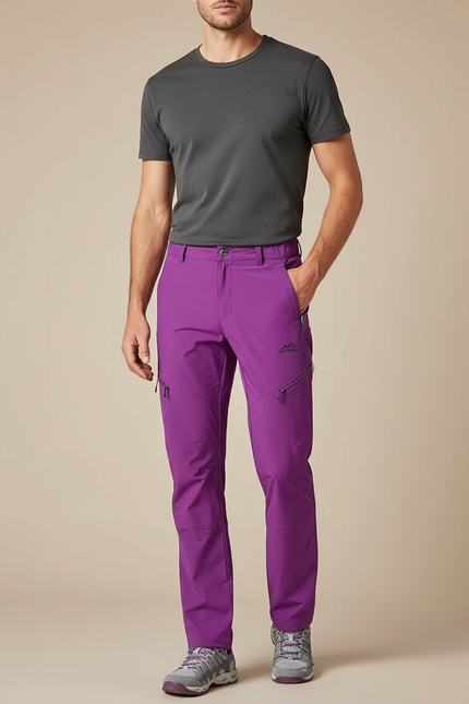 Pantalon Cargo Violet Homme Randonnée Séchage Rapide - Polyester