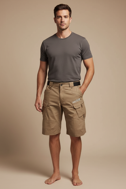 Pantalon Cargo Homme Kaki Tactique Multi-Poches Décontracté - Toile