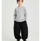 Pantalon Cargo Noir Ample Velours Enfant