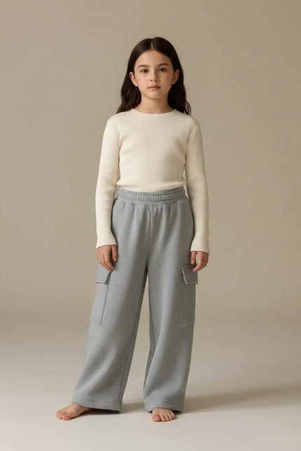 Pantalon Cargo Polaire - Gris Molleton