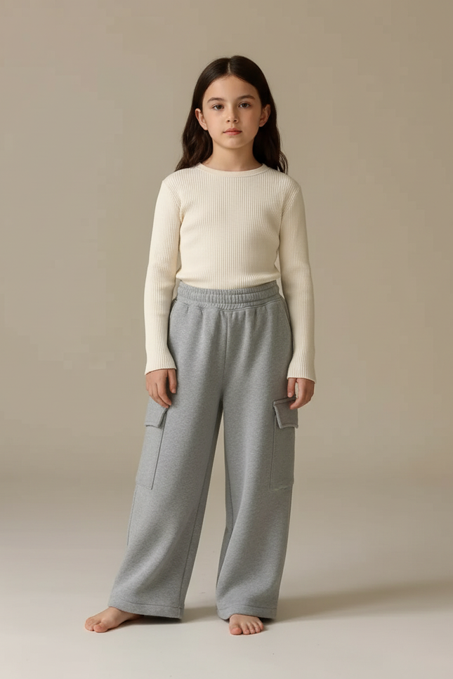 Pantalon Cargo Polaire - Gris Molleton