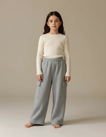 Pantalon Cargo Polaire - Gris Molleton
