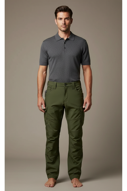 Pantalon Cargo Softshell - Kaki Polyester