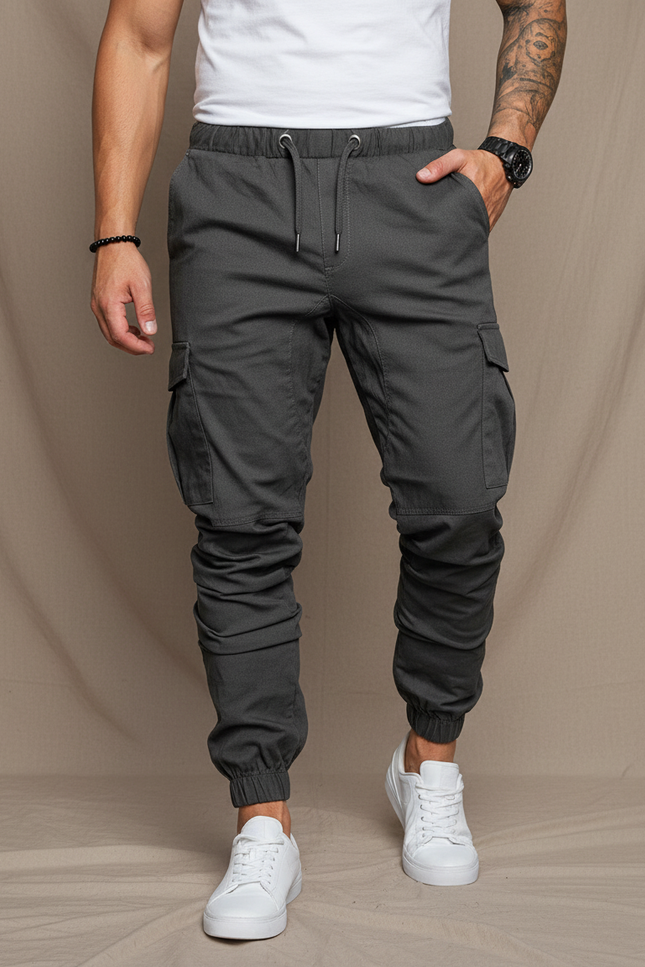 Pantalon Cargo Stretch Homme - Gris Toile