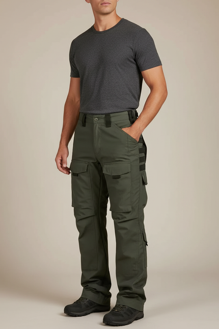 Pantalon Cargo Sécurité - Kaki Polyester