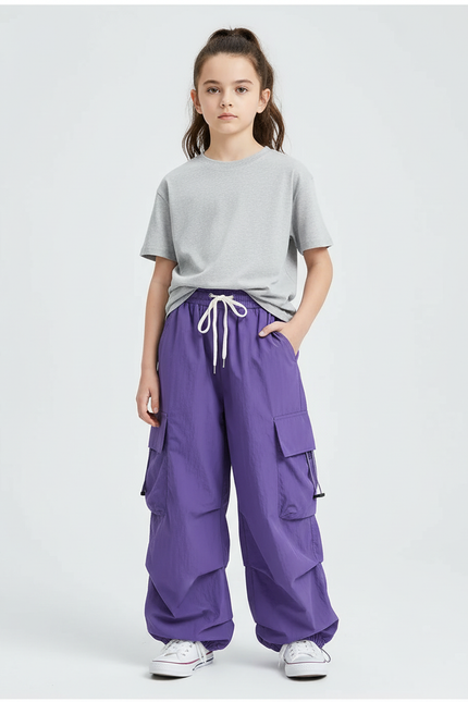 Pantalon Cargo Violet - Polyester
