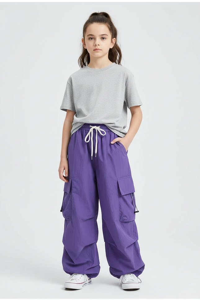 Pantalon Cargo Violet - Polyester