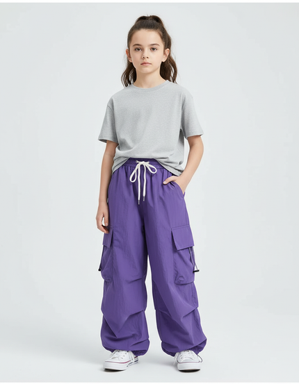 Pantalon Cargo Violet - Polyester