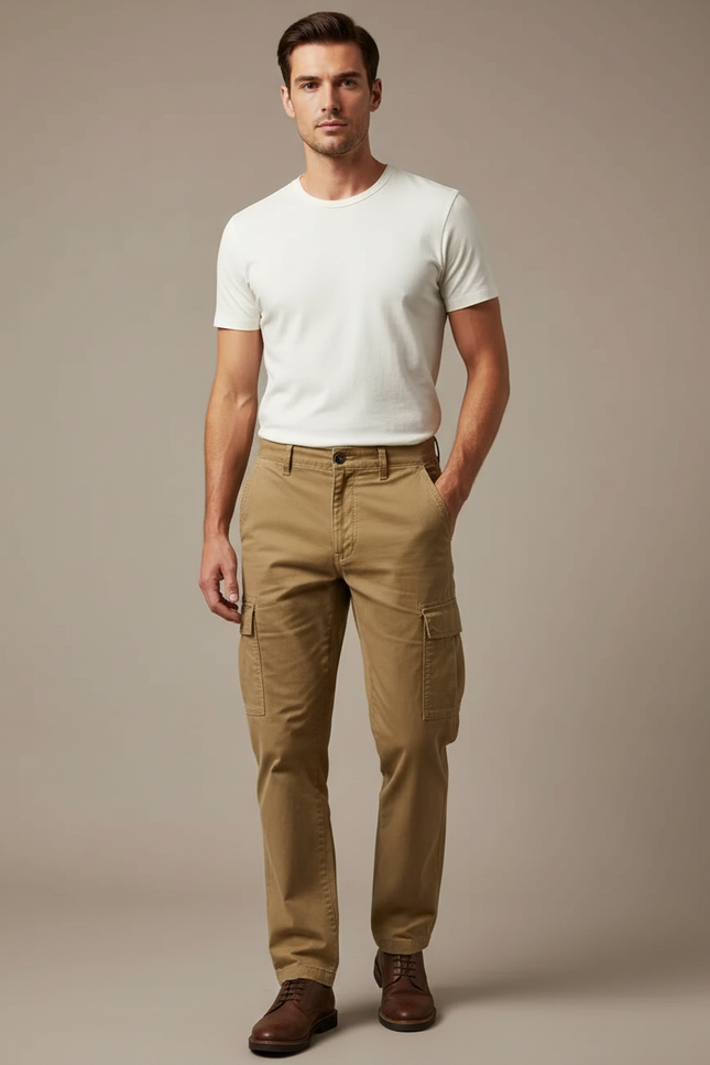 Pantalon Cargo Beige - Kaki Toile