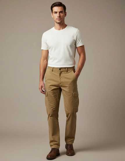 Pantalon Cargo Beige - Kaki Toile
