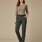 Pantalon Cargo Convertible Vert Respirant Femme Randonnée - Kaki Polyester