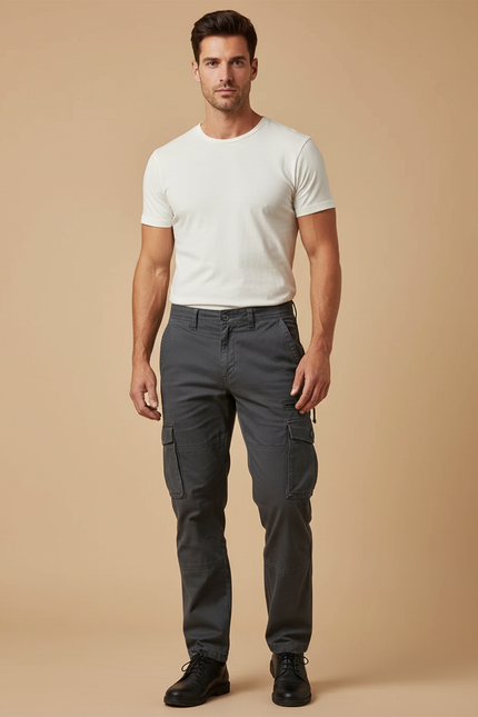 Pantalon Cargo Gris - Toile
