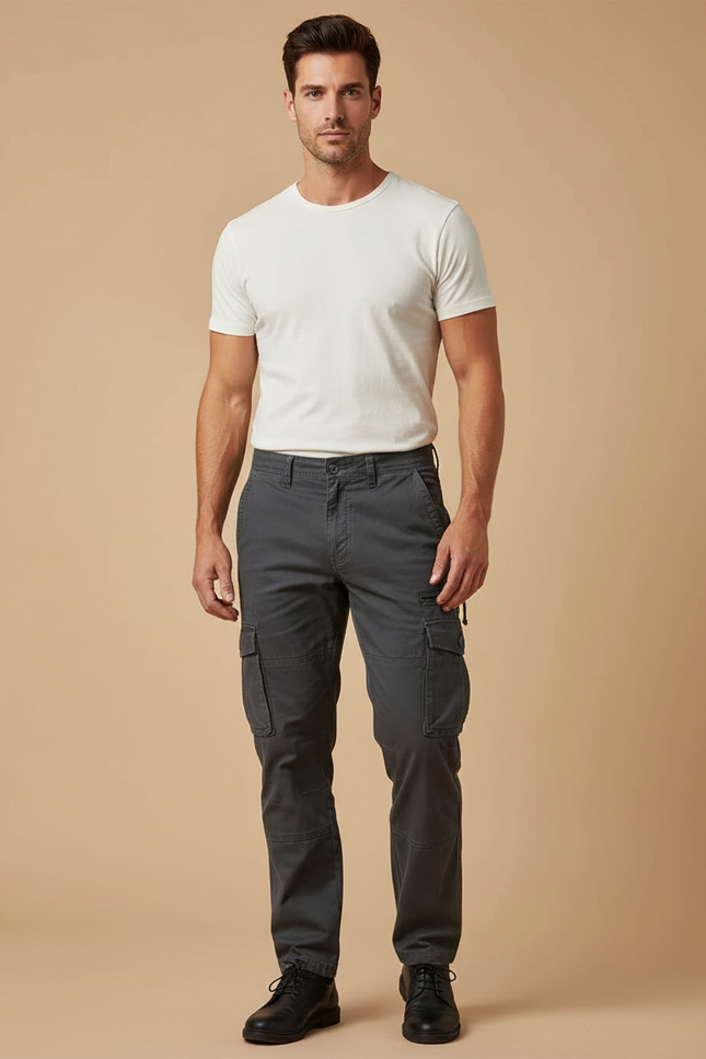 Pantalon Cargo Gris - Toile
