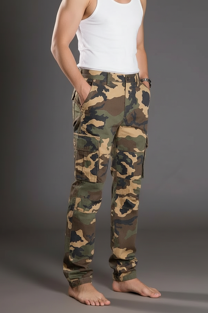 Pantalon Cargo Straight - Multicolore Toile
