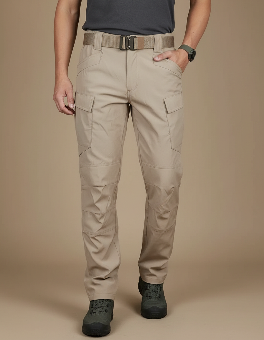 Pantalon Ripstop Cargo - Beige Polyester