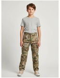 Pantalon Cargo Camouflage Militaire Enfant Décontracté Multipoches - Multicolore Toile
