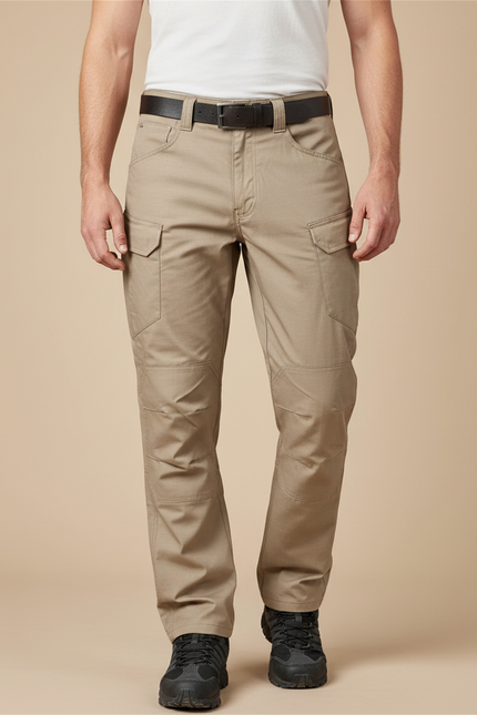 Pantalon Cargo Beige Tactique Multi-Poches Résistant - Toile