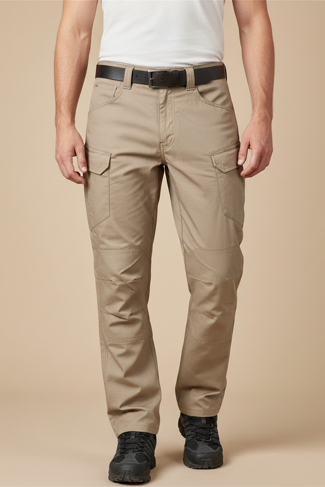 Pantalon Cargo Beige Tactique Multi-Poches Résistant - Toile