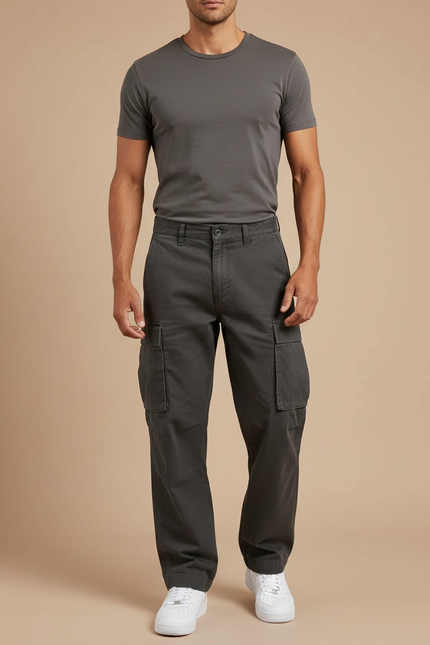 Pantalon Cargo Work - Kaki Toile