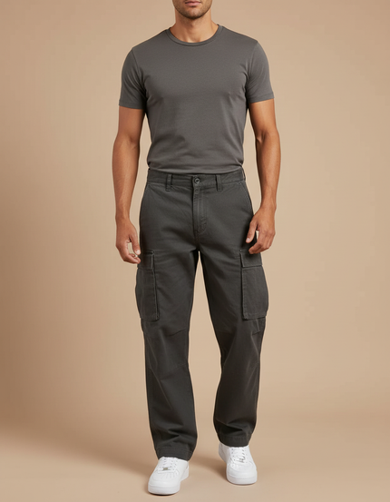 Pantalon Cargo Work - Kaki Toile