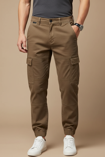 Pantalon Cargo Kaki Homme Coton Jogger Décontracté