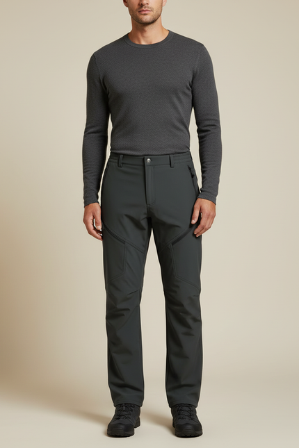 Pantalon Cargo Homme Gris Anthracite Tactique Multi-Poches - Polyester