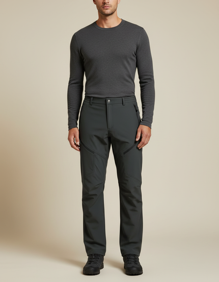 Pantalon Cargo Homme Gris Anthracite Tactique Multi-Poches - Polyester