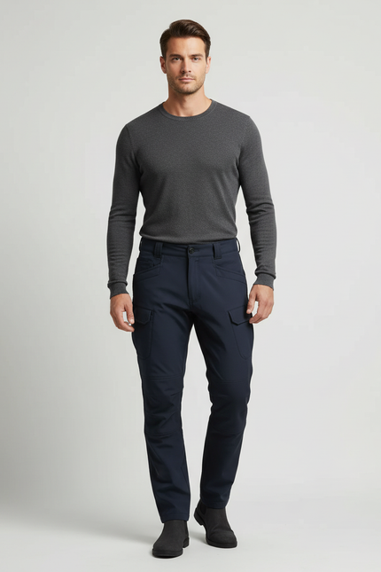 Pantalon Cargo Trekking - Marine Polyester