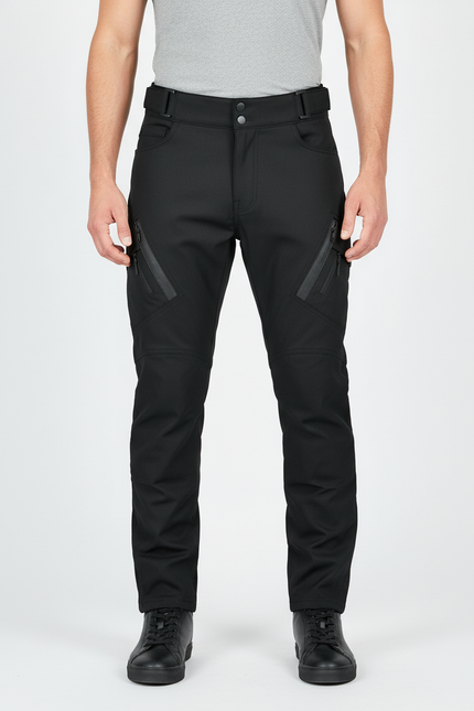 Pantalon Cargo Noir Technique Multipoches Imperméable Homme - Polyester