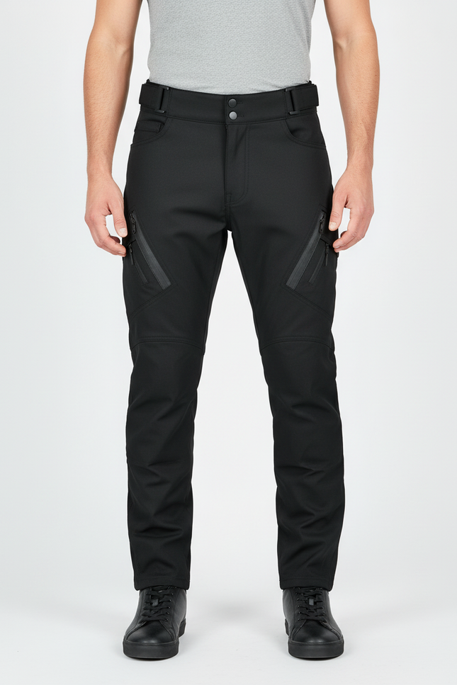 Pantalon Cargo Noir Technique Multipoches Imperméable Homme - Polyester