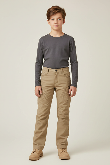Pantalon Cargo Beige Enfant Tactique Robuste - Toile
