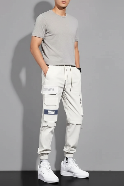Pantalon Cargo Mode - Beige Gabardine