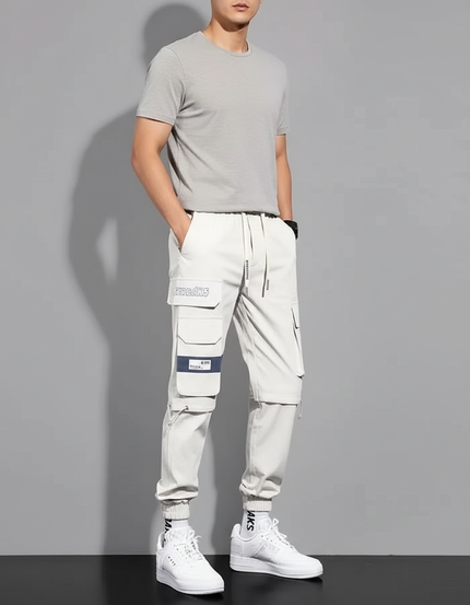 Pantalon Cargo Mode - Beige Gabardine