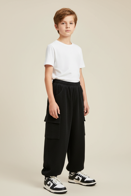 Pantalon Cargo Velours - Noir