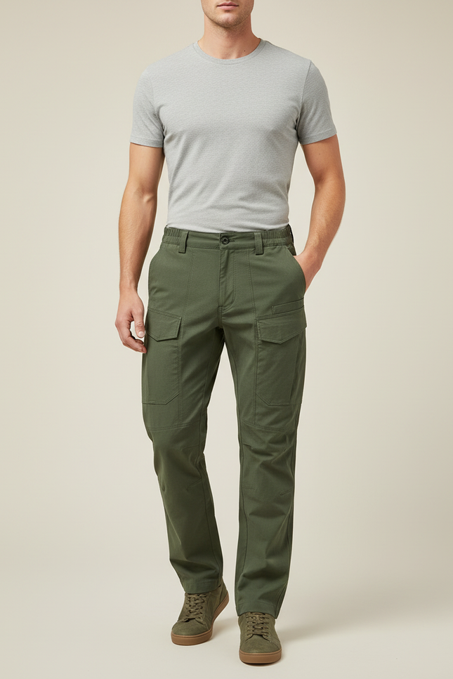 Pantalon Cargo Vert - Toile