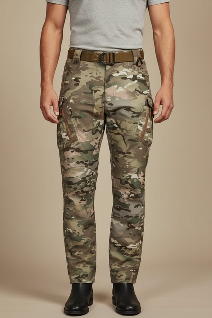 Pantalon Cargo Camouflage Militaire Homme Tactique Multipoches - Multicolore Toile
