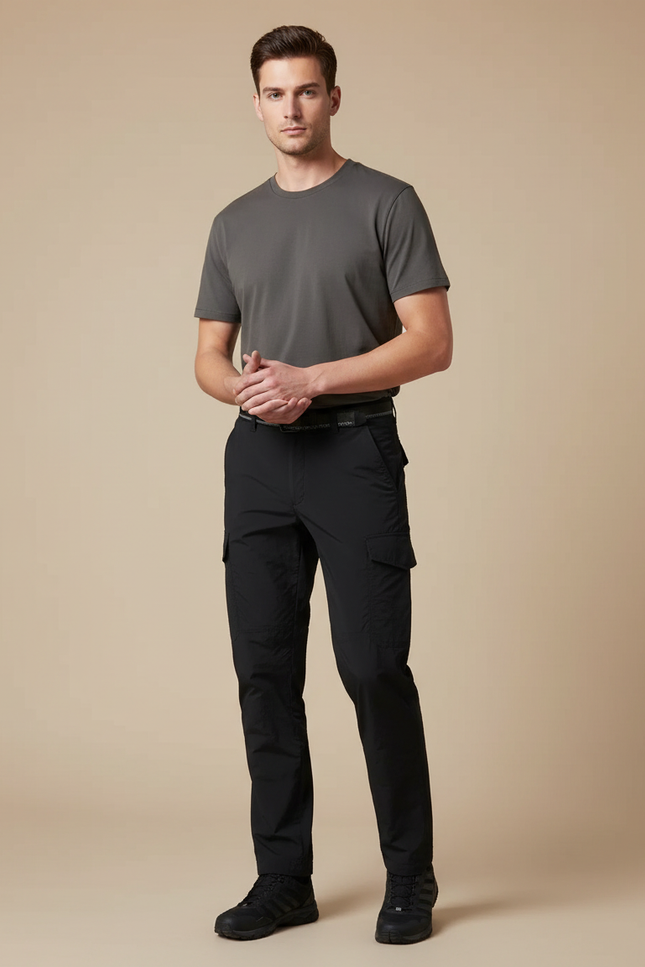 Pantalon Cargo Imperméable - Noir Polyester